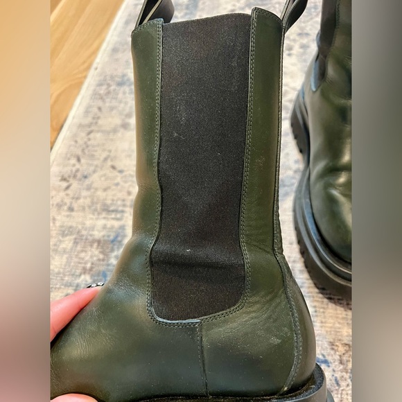 Bottega Lug Sole Boot in Green - Picture 4 of 10
